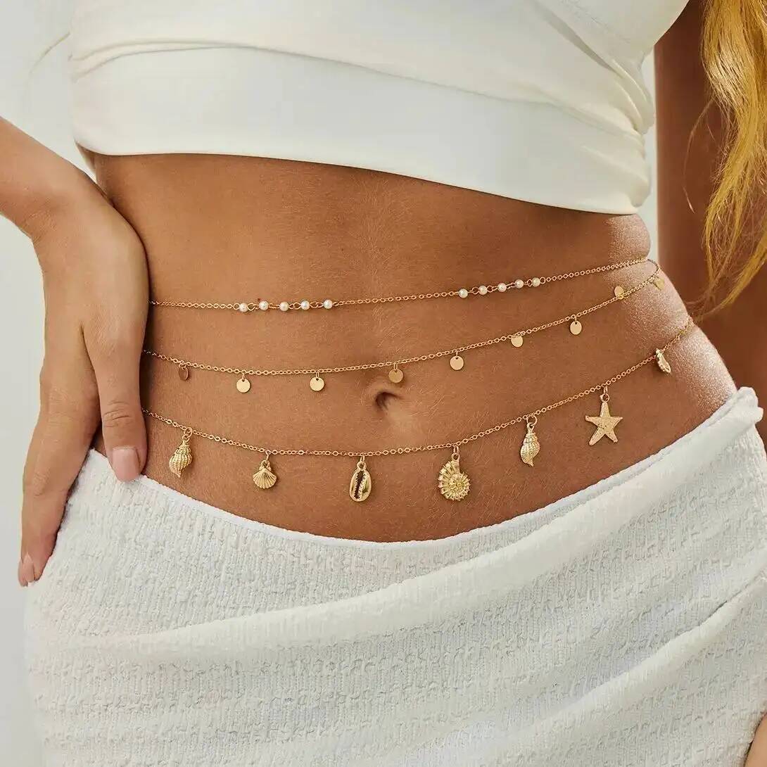 Ethnic Fashion Accessories - IngeSight.Z 3 adet/takım Boho Denizyıldızı Kabuklu