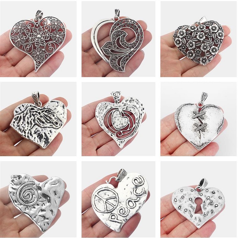 Ethnic Fashion Accessories - 3 adet/takım etnik oyma çiçekler kırık