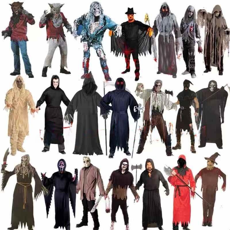 Ethnic Wear In Fashion - Yetişkin Cadılar Bayramı Cosplay Zombi Azrail