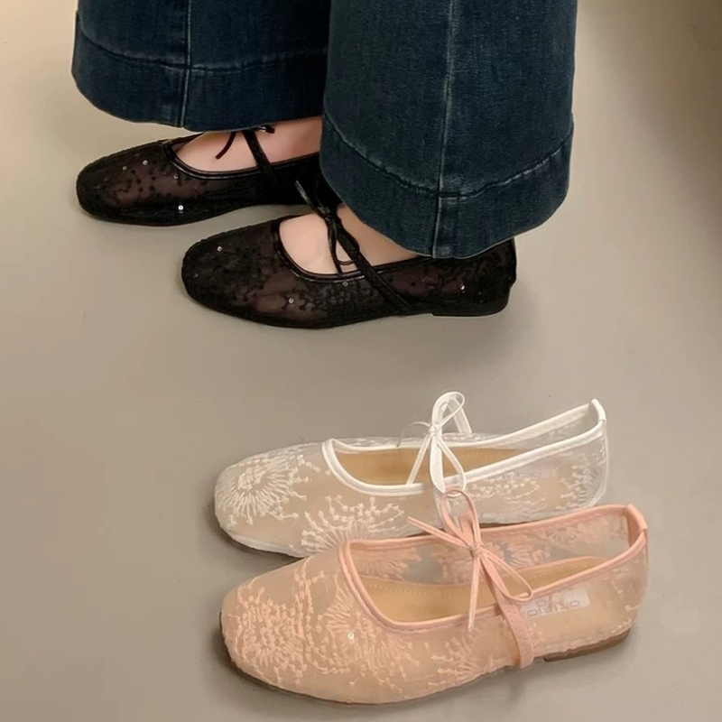 Ethnic Fashion Walk - 2026 Kadın İlkbahar Yaz Bale Düz