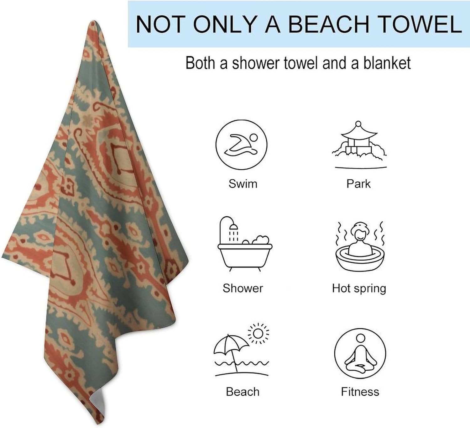 Kumaş Desenli Plaj Havluları E - Ikat Woven Fabric incelemesi ve fiyatı