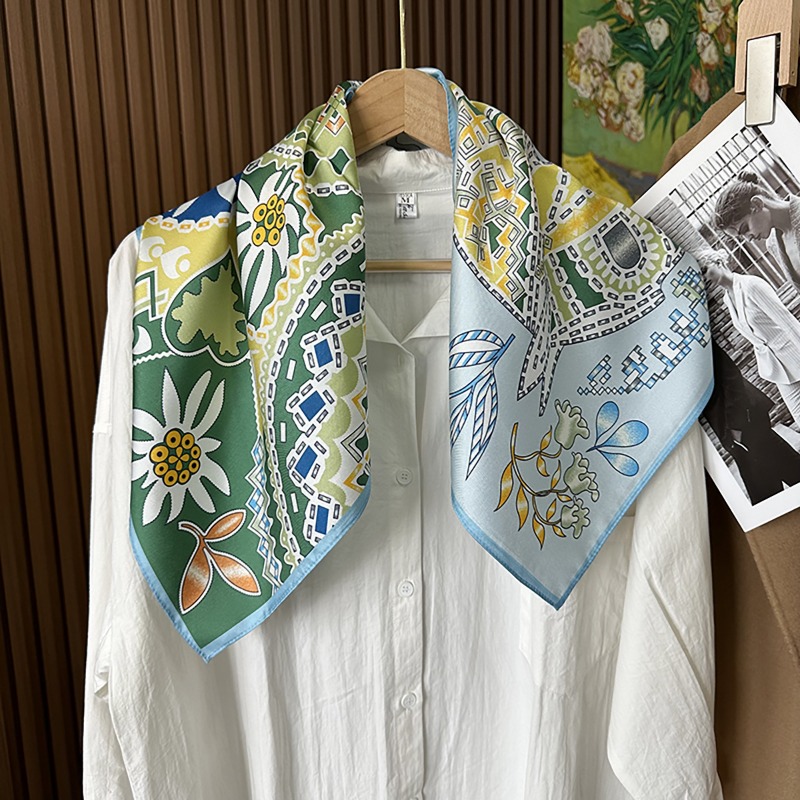 Yeşil Boho At Desenli Kare Eşa - Ethnic Fashion Accessories incelemesi ve fiyatı