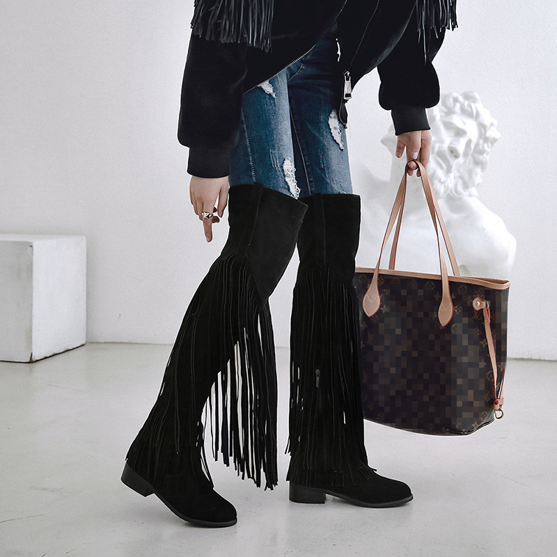2026 Moda Boho Diz Üstü Çizme  - Ethnic Fashion For Women incelemesi ve fiyatı