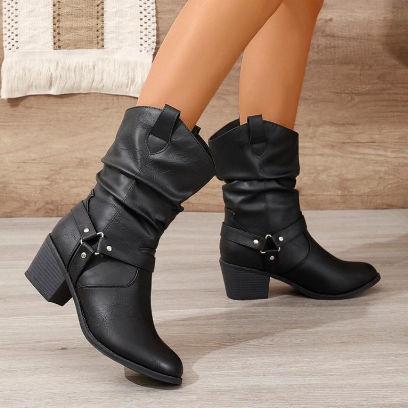 Bayan Orta Buzağı Çizmeler Ret - Ethnic Fashion For Women incelemesi ve fiyatı